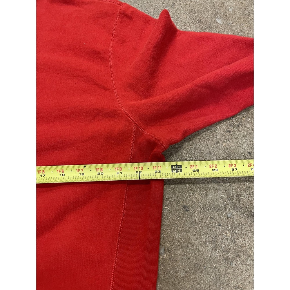Polo Ralph Lauren Sweatshirt Mens Large Red Crewneck Pullover Blue Pony Made USA - Picture 16 of 16